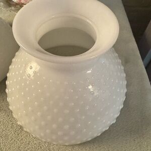 Elegant White Hobnail Lamp Globe/Lamp Shade for Oil Lamp, Aladdin Lamp etc.
